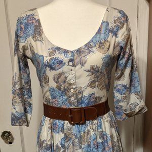 Vintage 1980s Ricky's Place by Bill Berman Cotton Dress